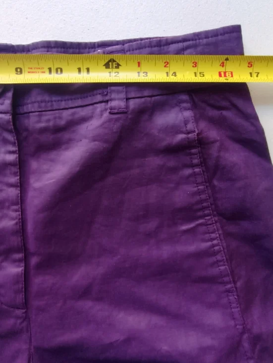 COS Plum Purple High-Rise Wide Leg Linen Trousers Size 10 - Picture 10 of 15